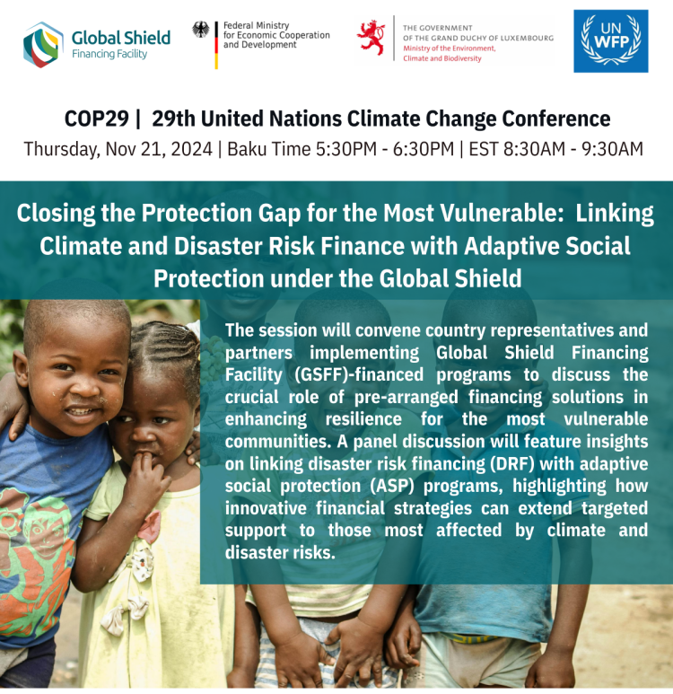 Linking climate and disaster risk finance with adaptive social protection