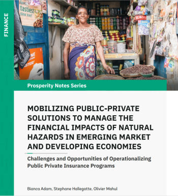 Mobilizing public-private solutions to manage the financial impacts of natural hazards in emerging market and developing economies
